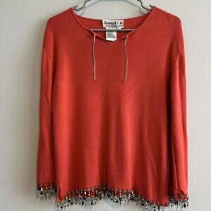 Vintage Joseph A Knitted Shirt with Beads